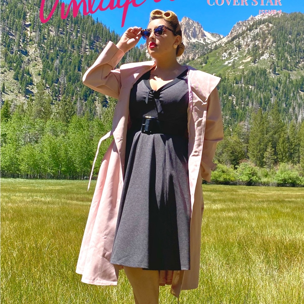Unique Vintage Charcoal Swing Dress